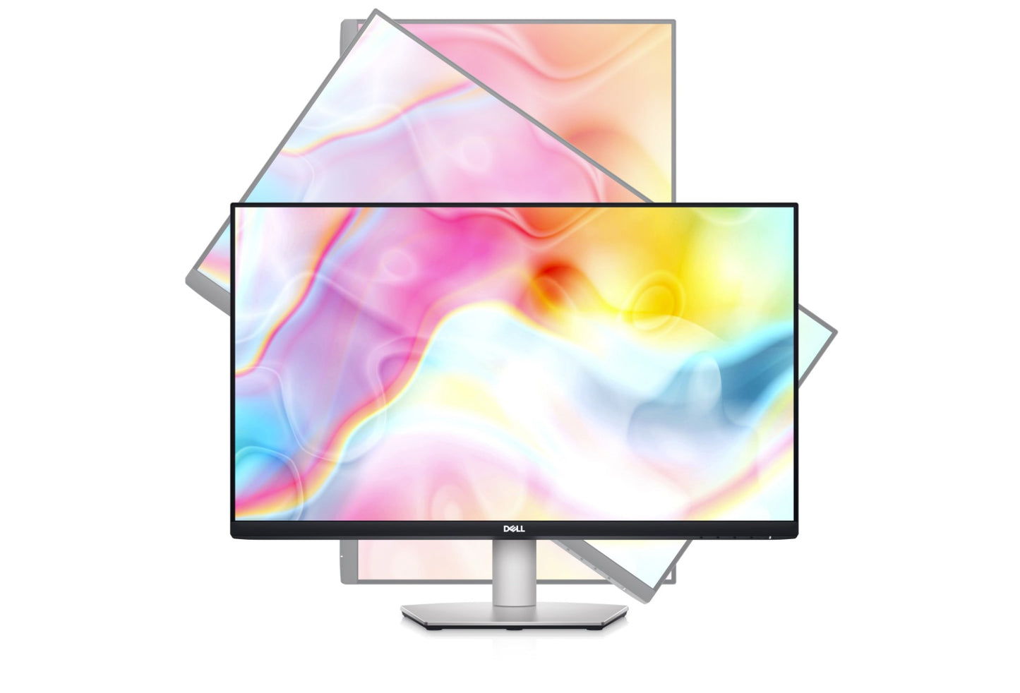 Swivel feature of the Dell S2722QC a 27 inch 4K monitor with USB-C.