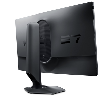 Rear view of the Dell Alienware AW2724HF Gaming Monitor with Full HD Resolution at 360Hz showing the number 27, back plastics are in Dell's "Dark side of the moon" Colour.