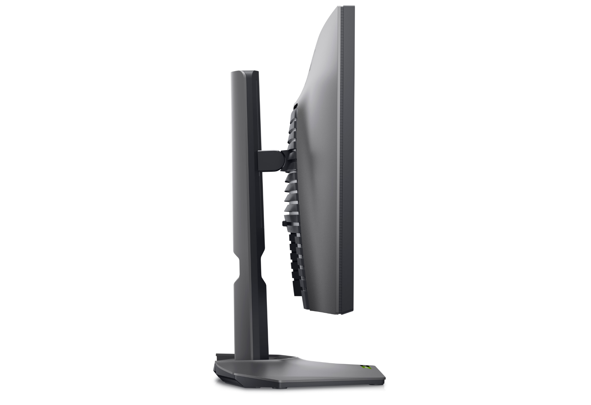 Side view of the Dell Gaming G2524H Full Hd Adaptive Sync Monitor showing Grey colour scheme.