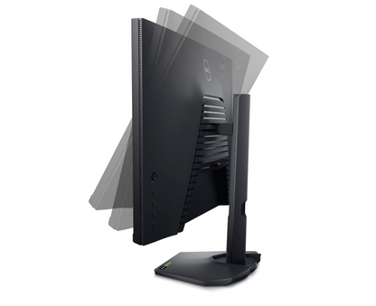 Tilted Back view of the Dell Gaming G2724D 27 inch QHD Fast IPS Monitor showing tilt adjustability options.