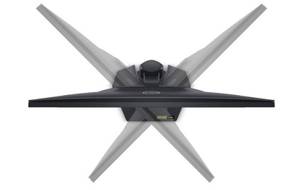 Top view of the Dell Gaming G2724D 27 inch QHD Fast IPS Monitor showing swivel adjustability options.