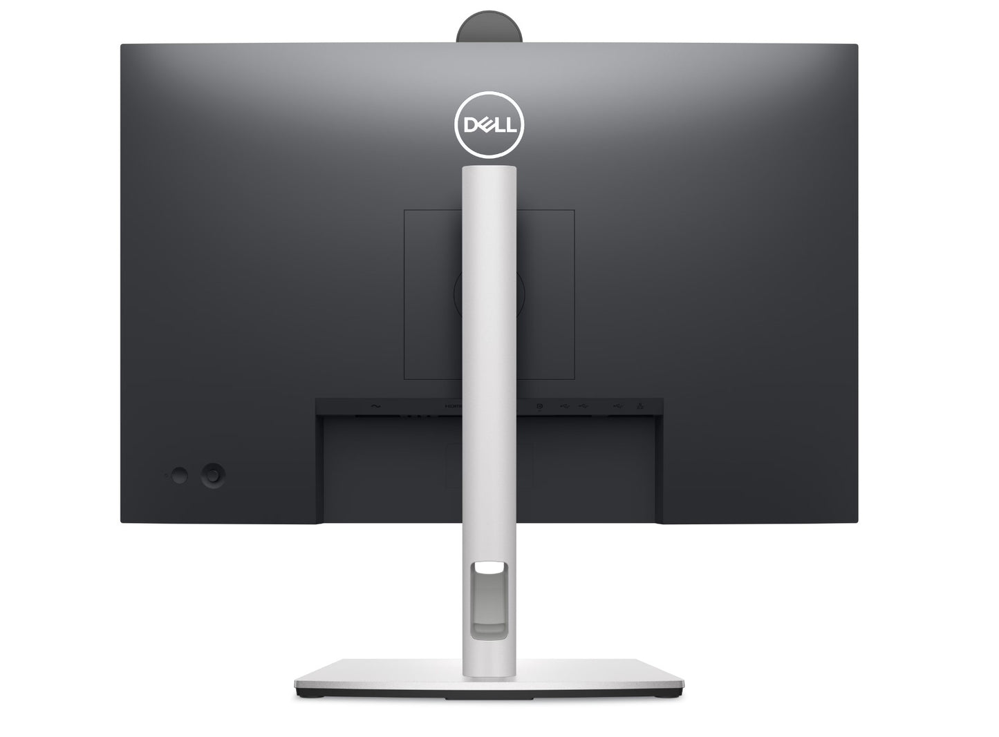 Back of the Dell P2424HEB a 24 inch Full HD Video conferencing monitor.