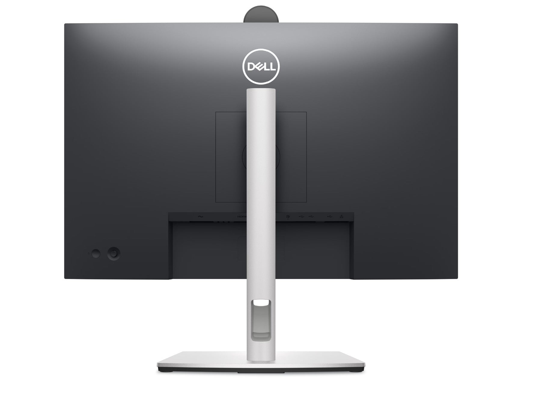 Back of the Dell P2424HEB a 24 inch Full HD Video conferencing monitor.