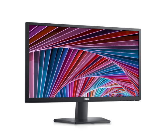 The SE2422H a 24 inch slim-bezel FHD dell screens featuring AMD FreeSync, 75Hz refresh rate, and a fixed stand.