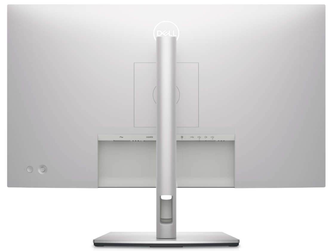 Back of U2722D. High resolution monitors from Jamm21. Work to new heights with the Dell ultrasharp U2722DE A 27 Inch QHD monitor with wide color coverage & comfortview plus.