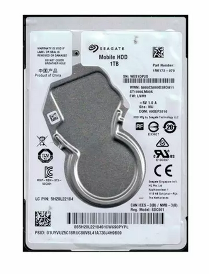 Seagate 1TB 5.4K 2.5" HDD